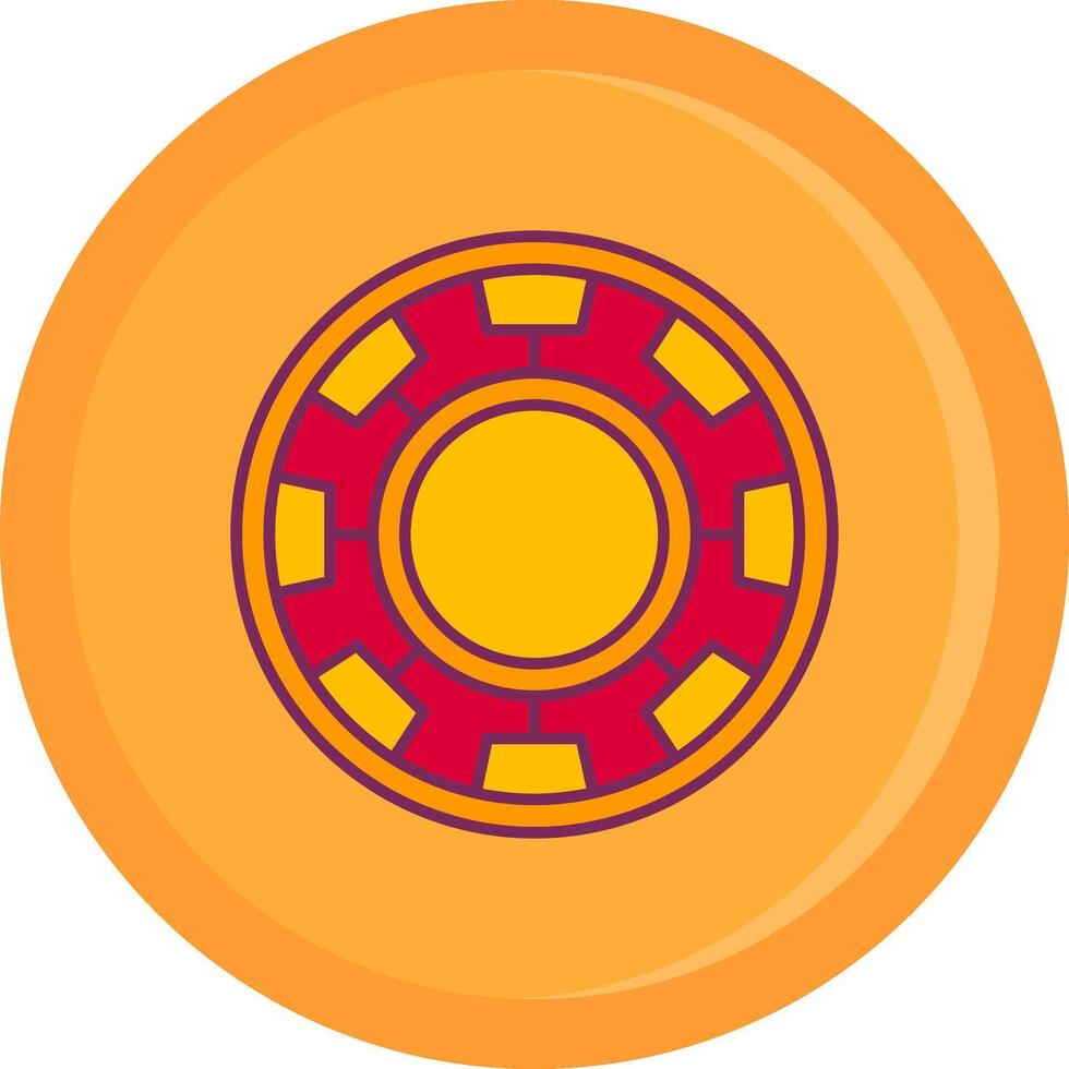 Chip Line Filled Icon vector