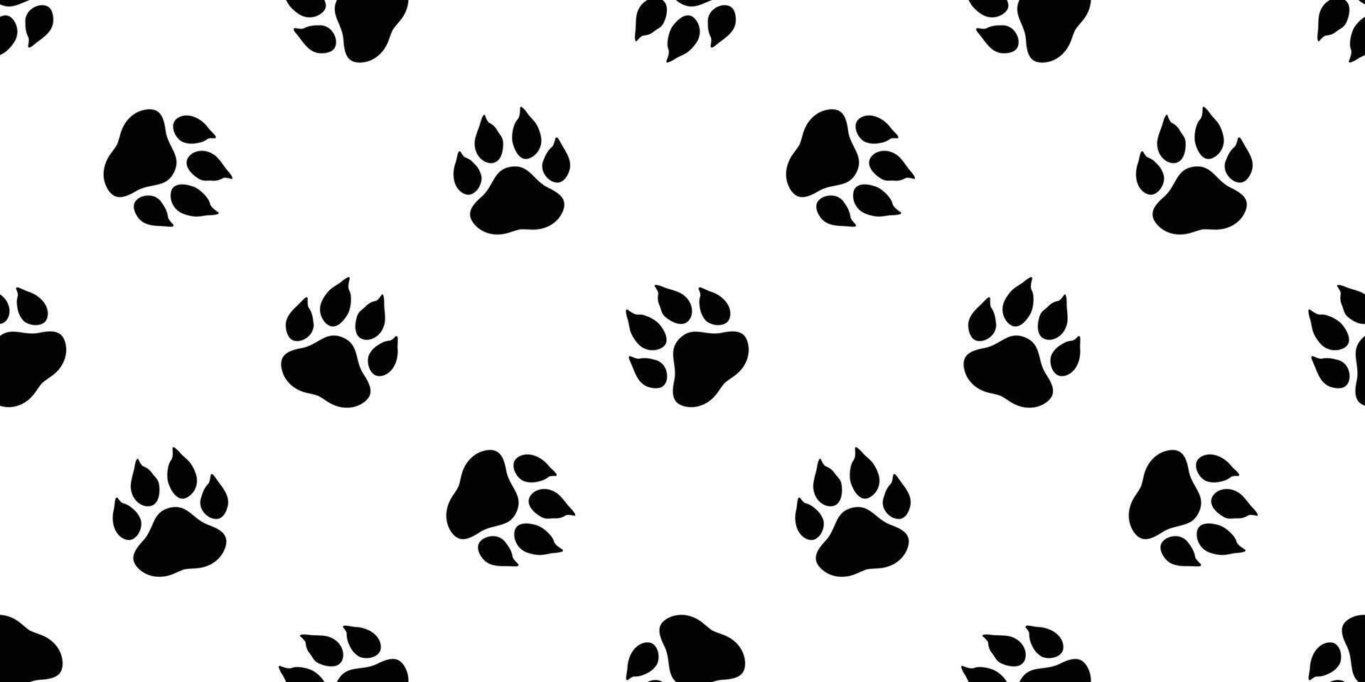 dog paw seamless pattern footprint vector bear polar cat pet french bulldog cartoon scarf isolated repeat wallpaper tile background illustration doodle design