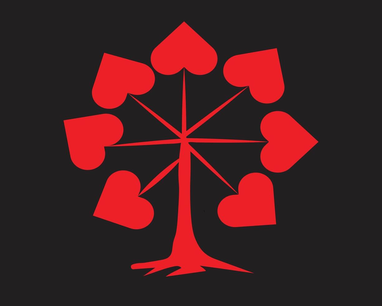 Happy valentine love bird and tree vector