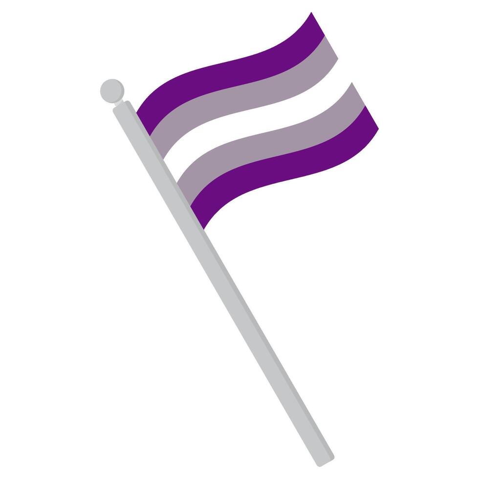 Graysexual Pride Flag in shape. International Graysexual Pride Flag in shape. vector