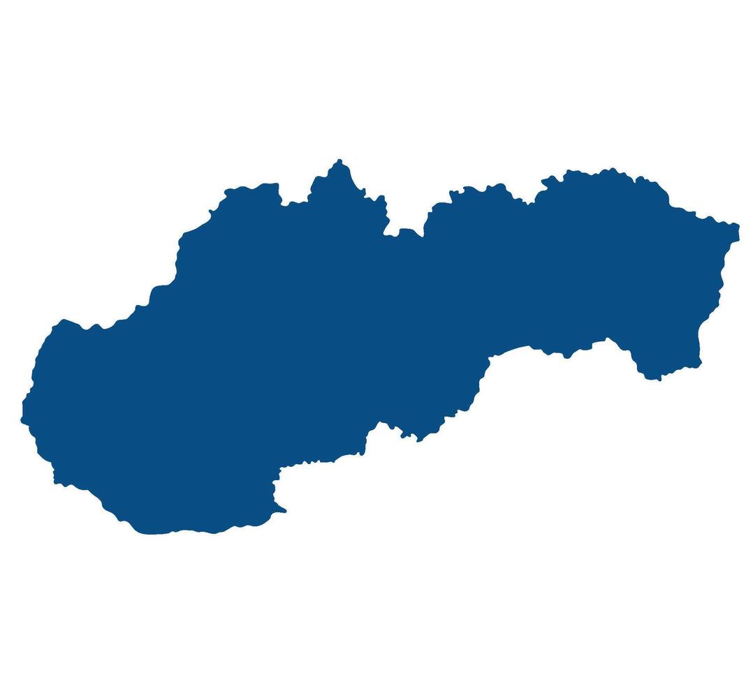 Slovakia map. Map of Slovakia in blue color vector