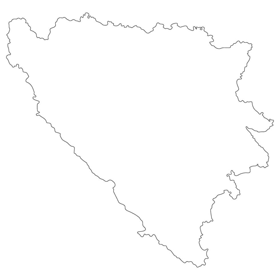 bosnia y herzegovina mapa. mapa de bosnia y herzegovina vector