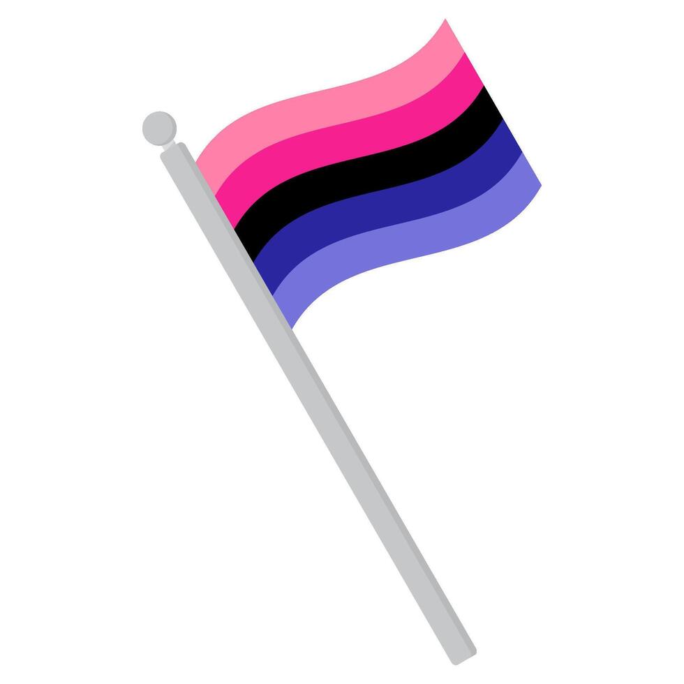 Omnisexual Pride Flag in shape. LGBTQ flag vector