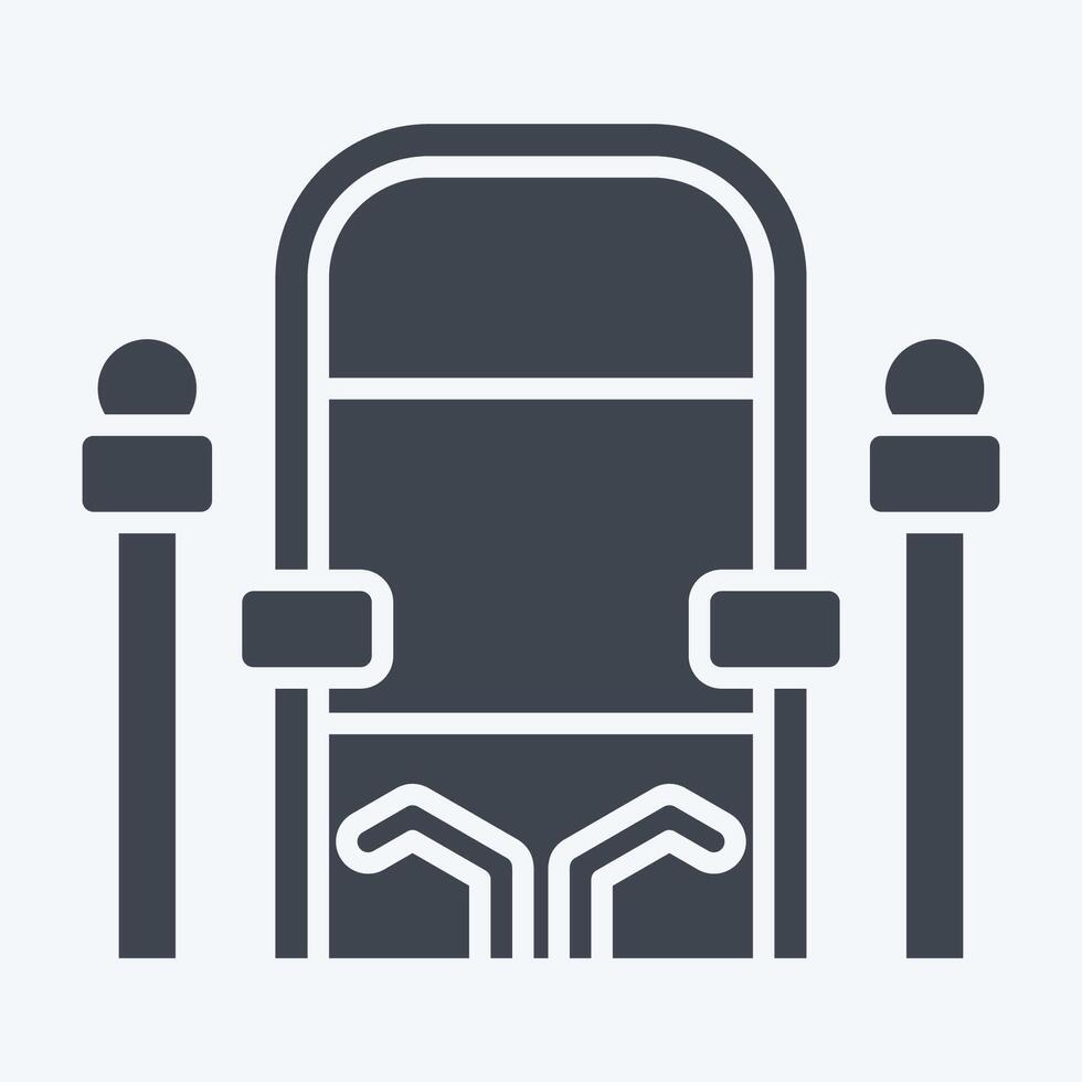 Icon Throne. related to Medieval symbol. glyph style. simple design editable. simple illustration vector