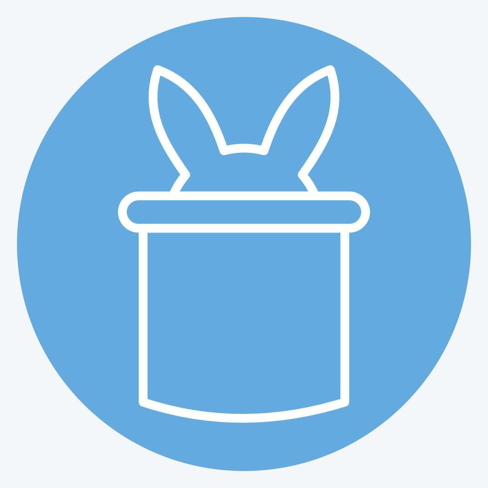 Icon Rabbit. related to Magic symbol. blue eyes style. simple design editable. simple illustration vector