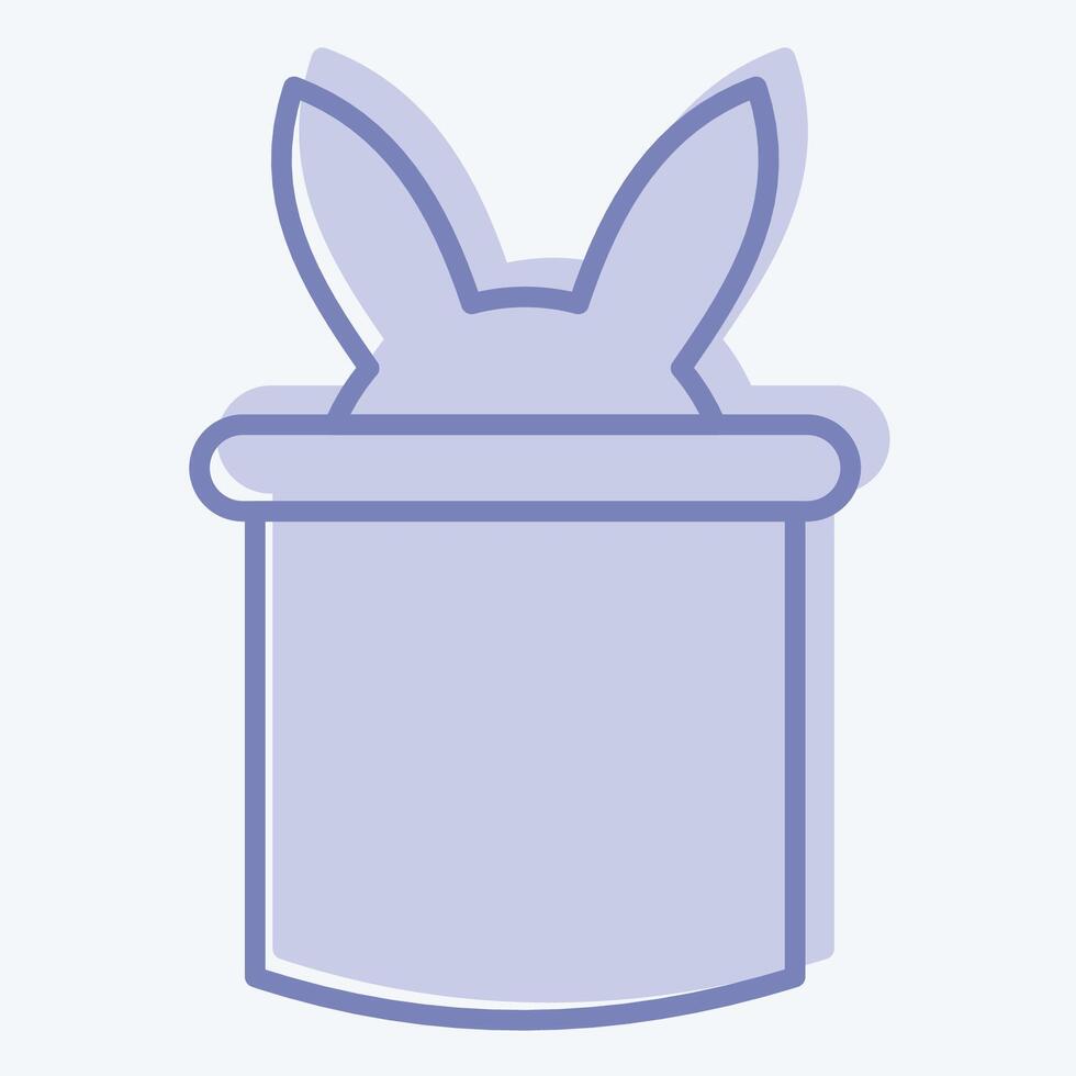 Icon Rabbit. related to Magic symbol. two tone style. simple design editable. simple illustration vector