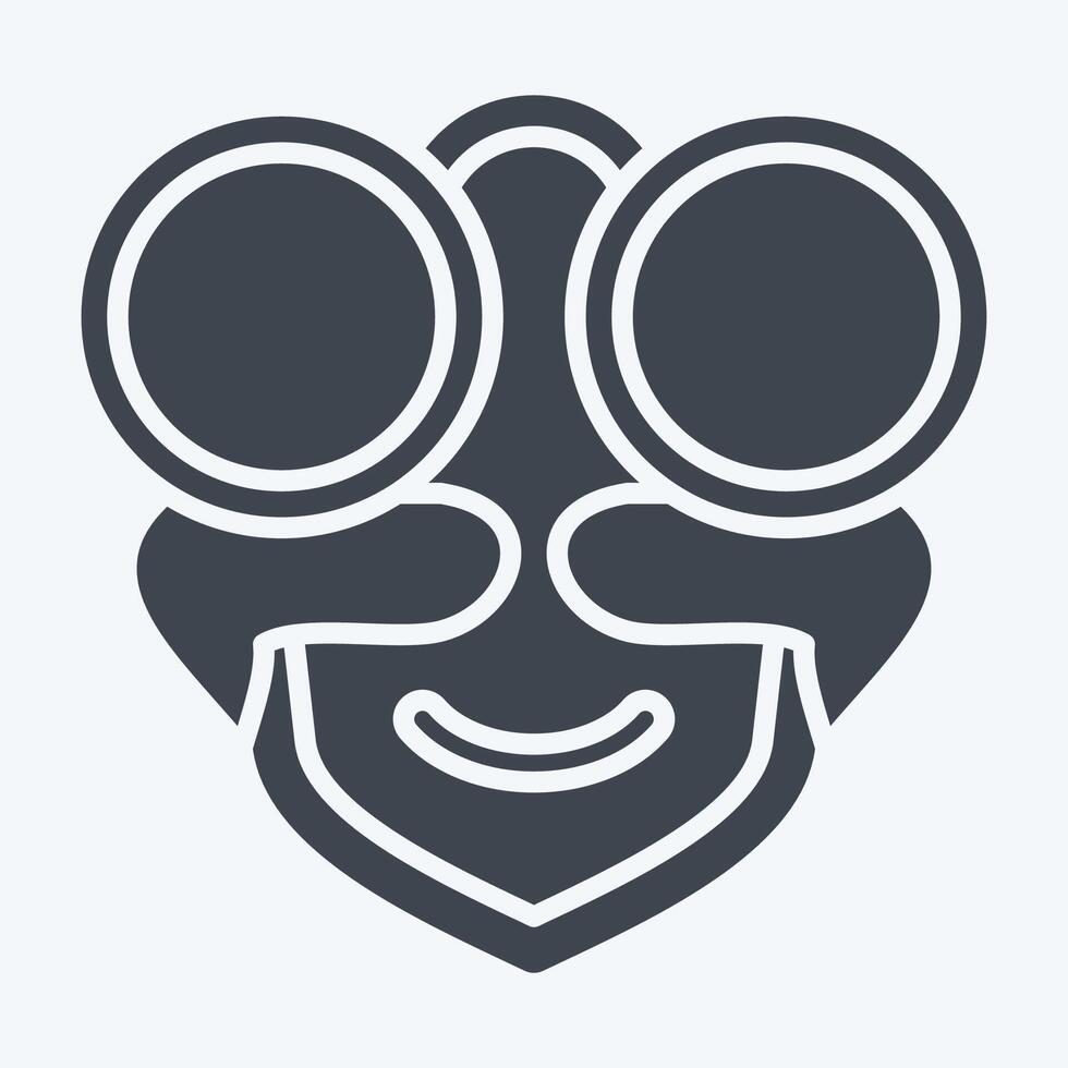 Icon Sunglasses. related to Hipster symbol. glyph style. simple design editable. simple illustration vector