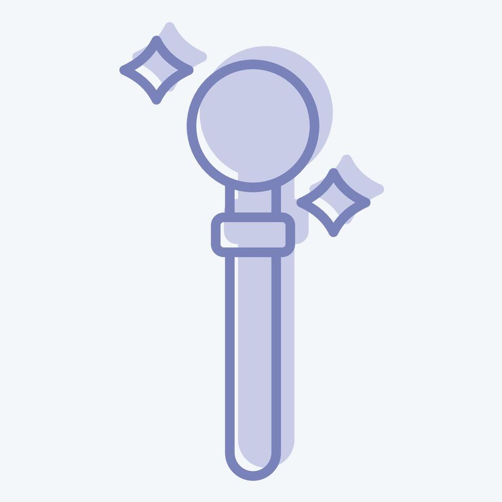 Icon Stick. related to Magic symbol. two tone style. simple design editable. simple illustration vector