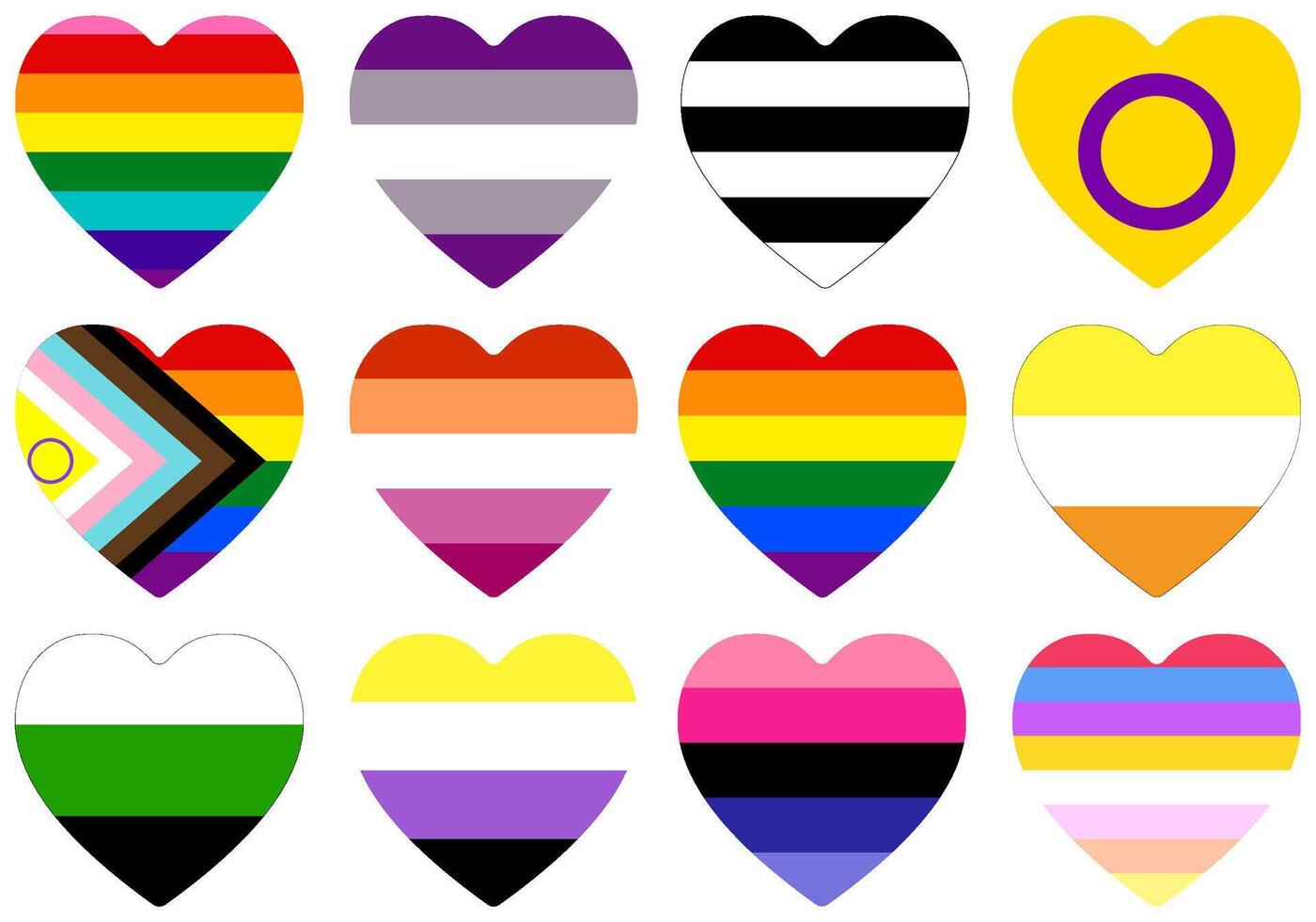 Pride flag set temp vector