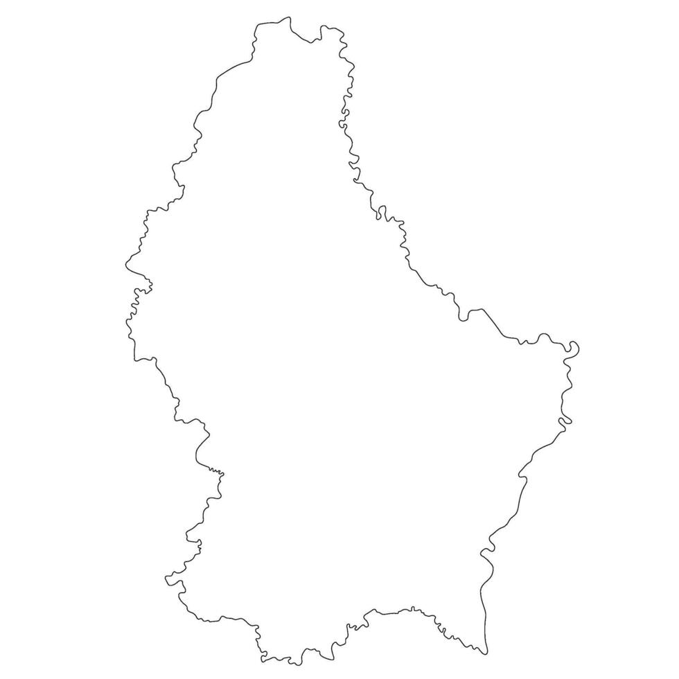 Luxembourg map. Map of Luxembourg in white color vector