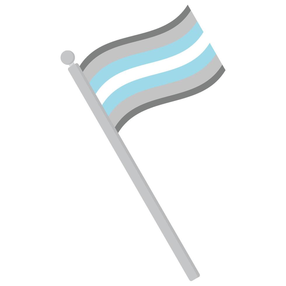 Demiboy Pride Flag. LGBT Pride flag in shape vector