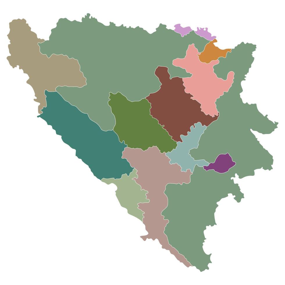 Bosnia and Herzegovina map. Map of Bosnia and Herzegovina vector