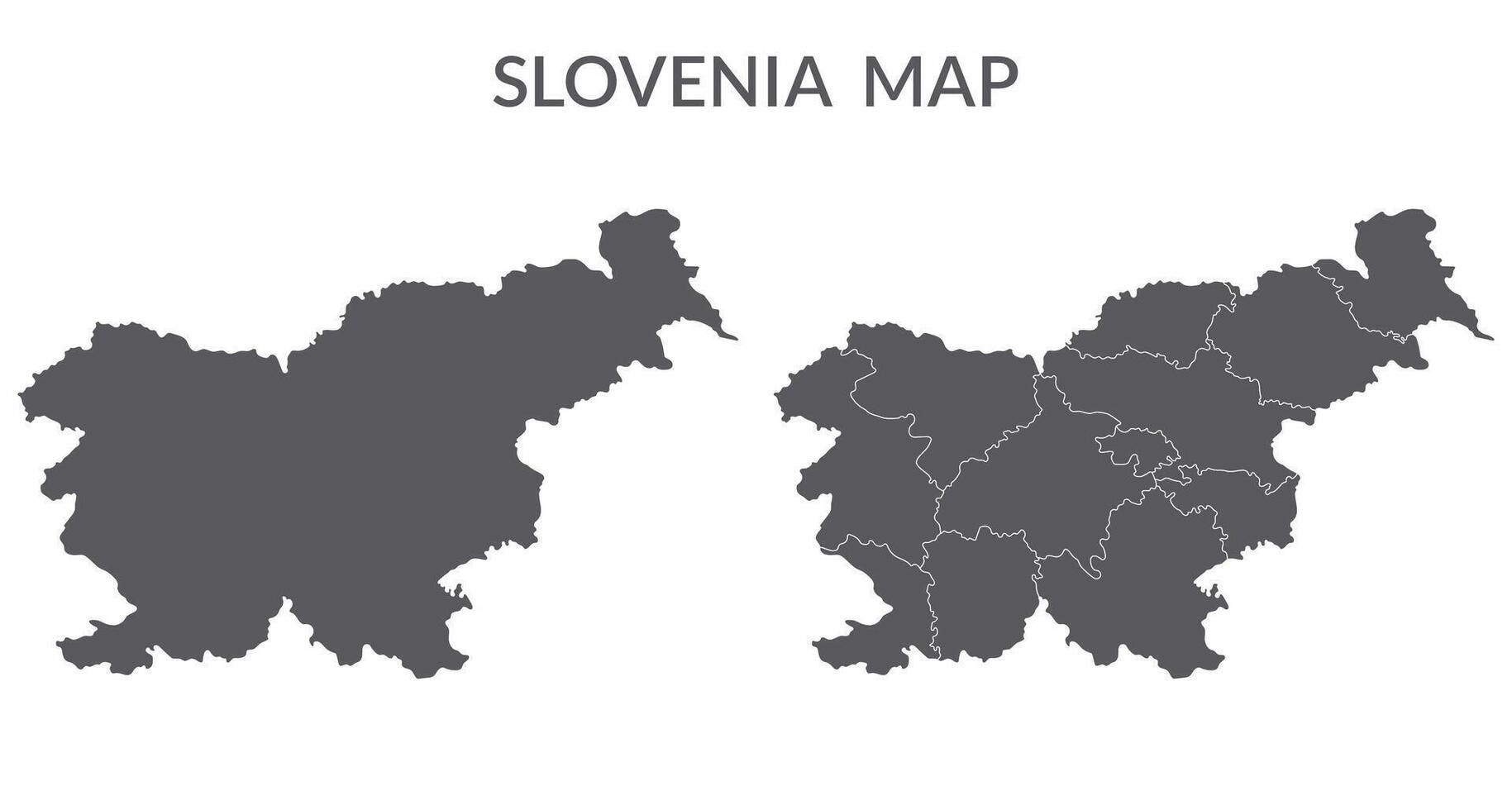 Slovenia map. Map of Slovenia in grey set vector