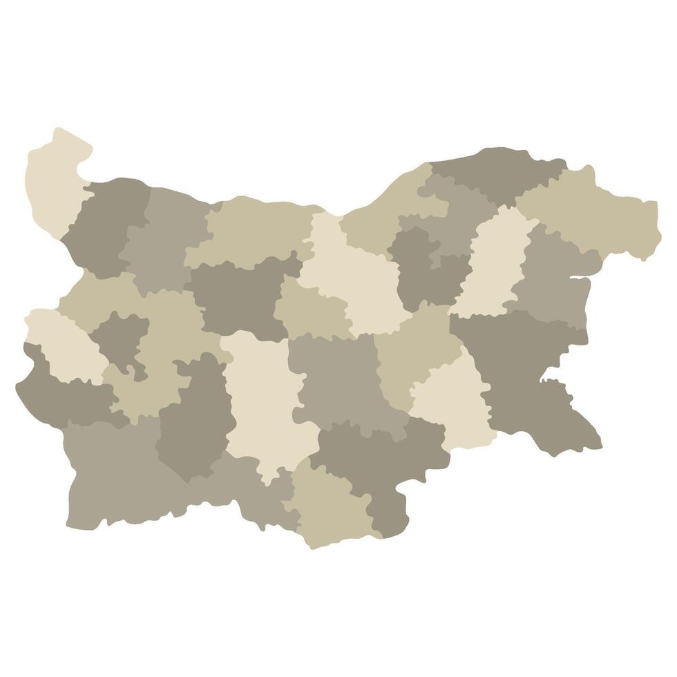 Bulgaria map. Map of Bulgaria in administrative provinces in multicolor vector