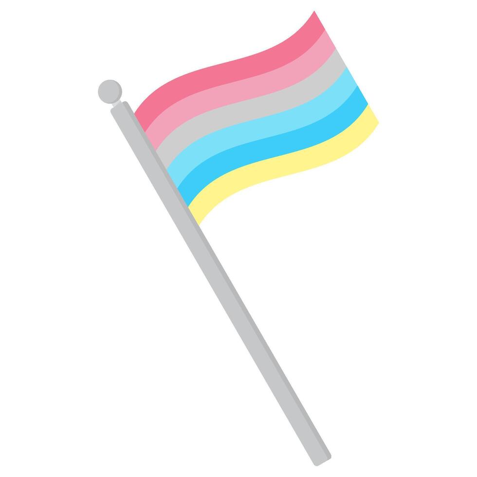 flujo de genero orgullo bandera en forma. lgbtq bandera en forma. vector