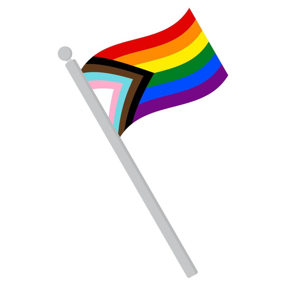 Progress pride flag. Progress Pride Rainbow Flags. LGBTQ flag vector