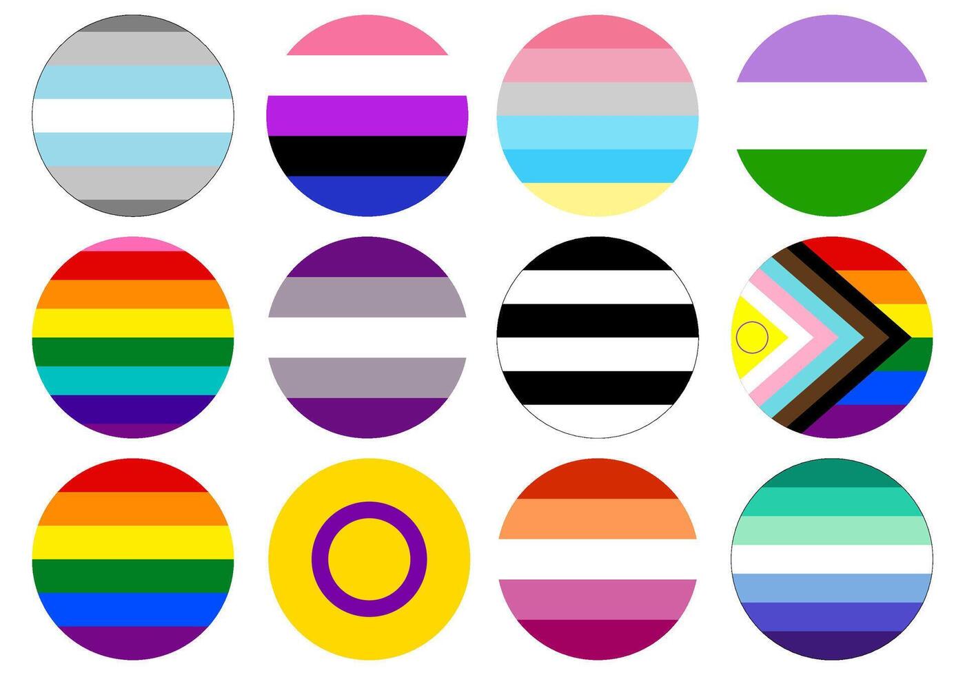 Pride flag set temp vector