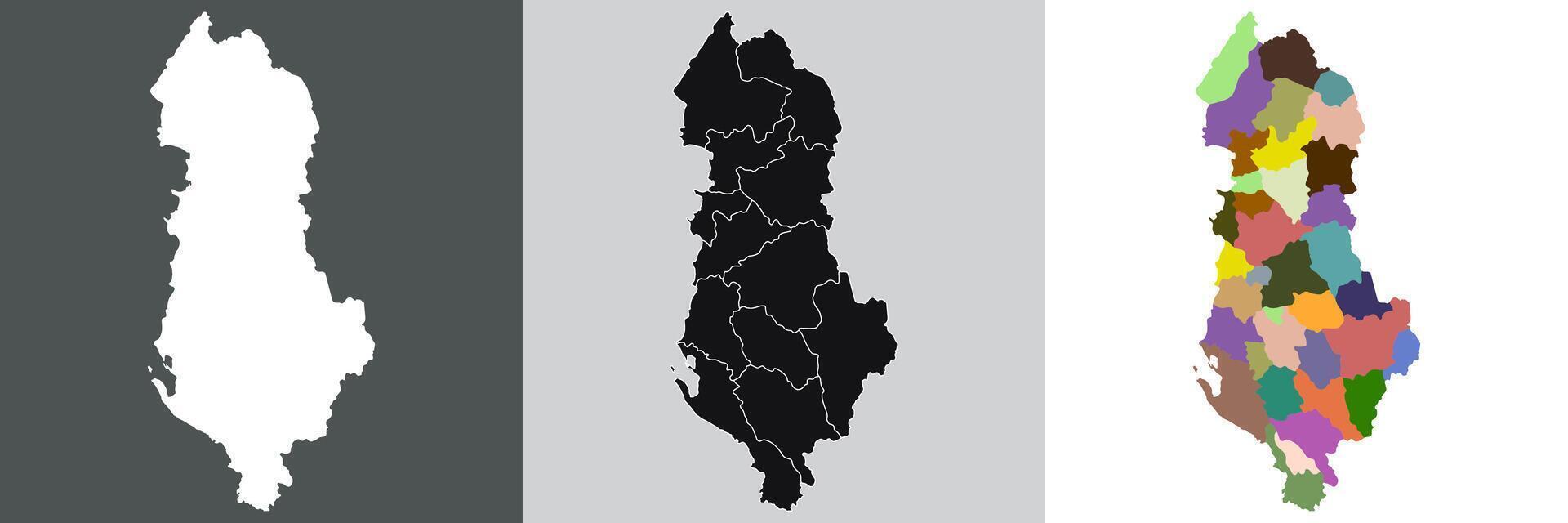 Albania mapa. mapa de Albania vector