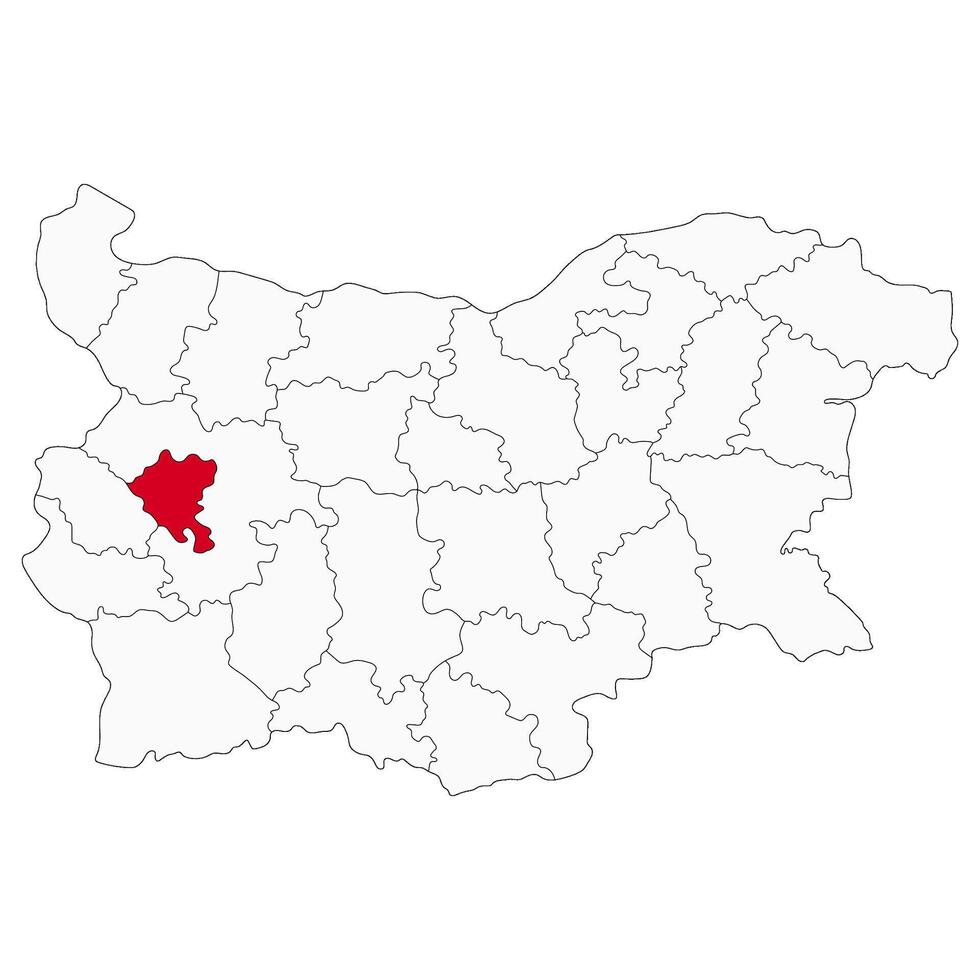 Bulgaria map with Sofia capital city vector