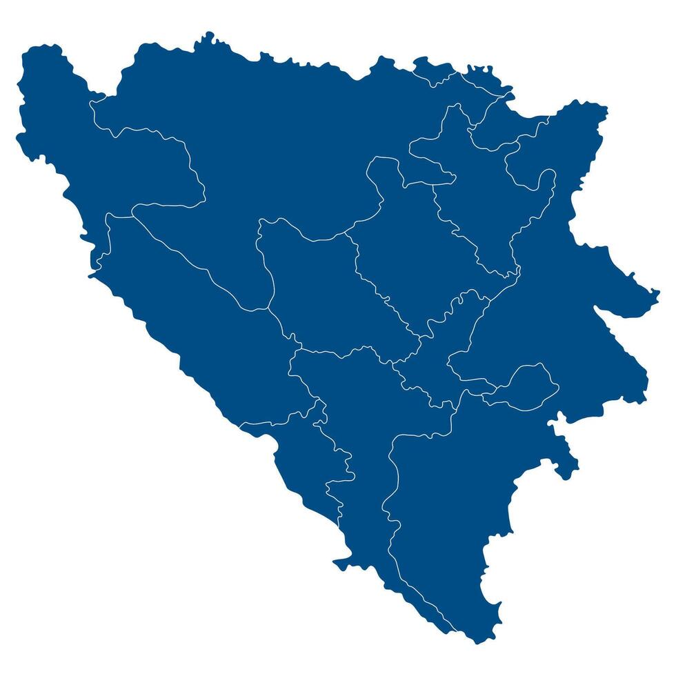 Bosnia and Herzegovina map. Map of Bosnia and Herzegovina vector