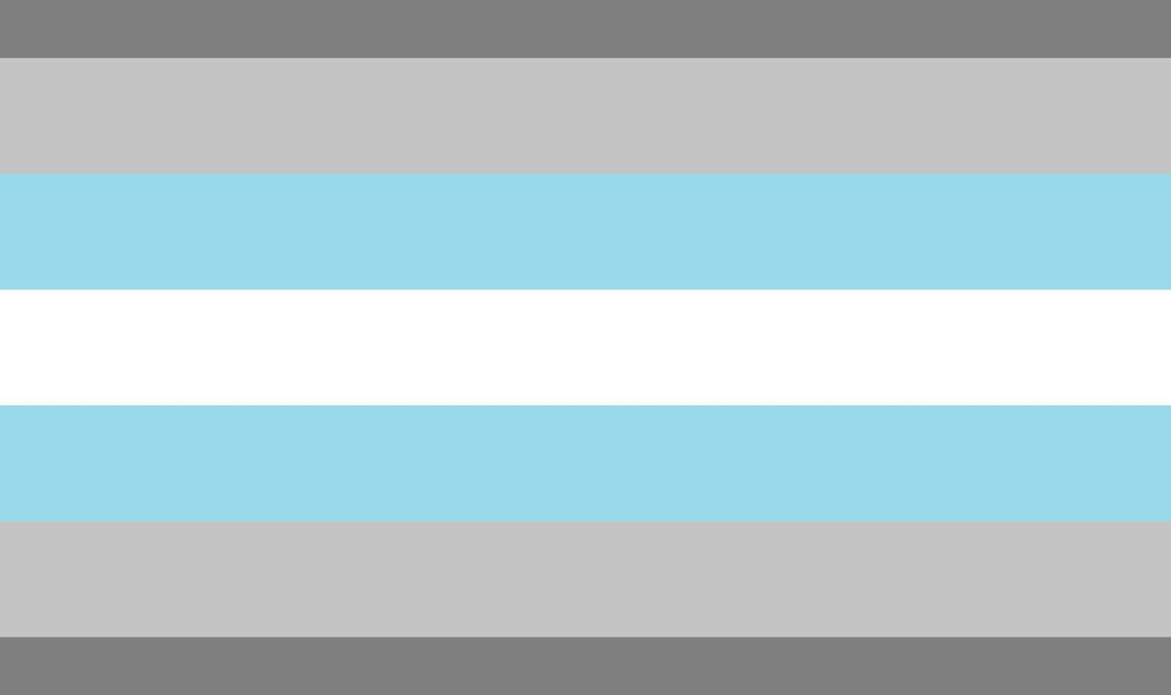 Demiboy Pride Flag. LGBT Pride flag in shape vector
