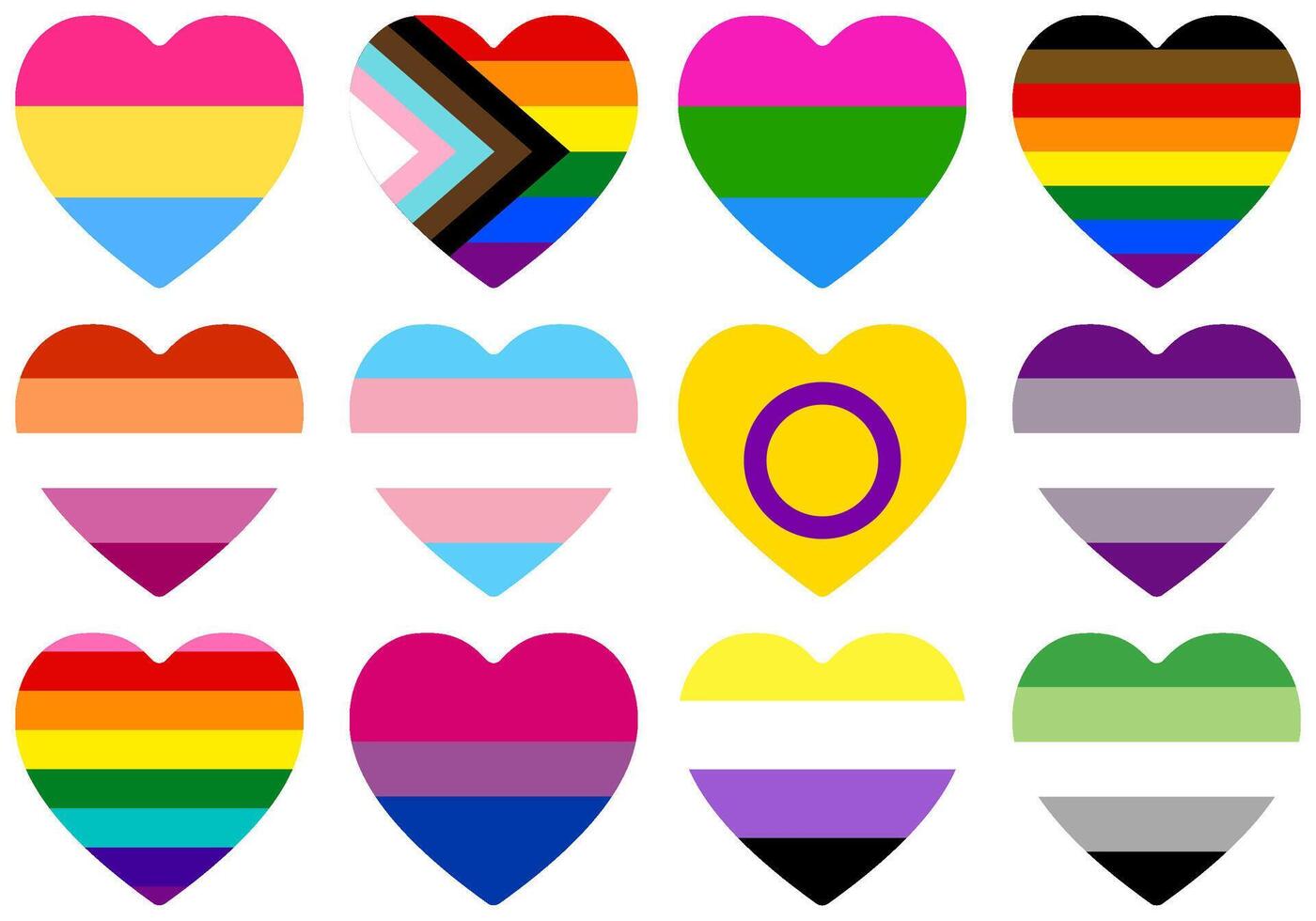 Pride flag set temp vector
