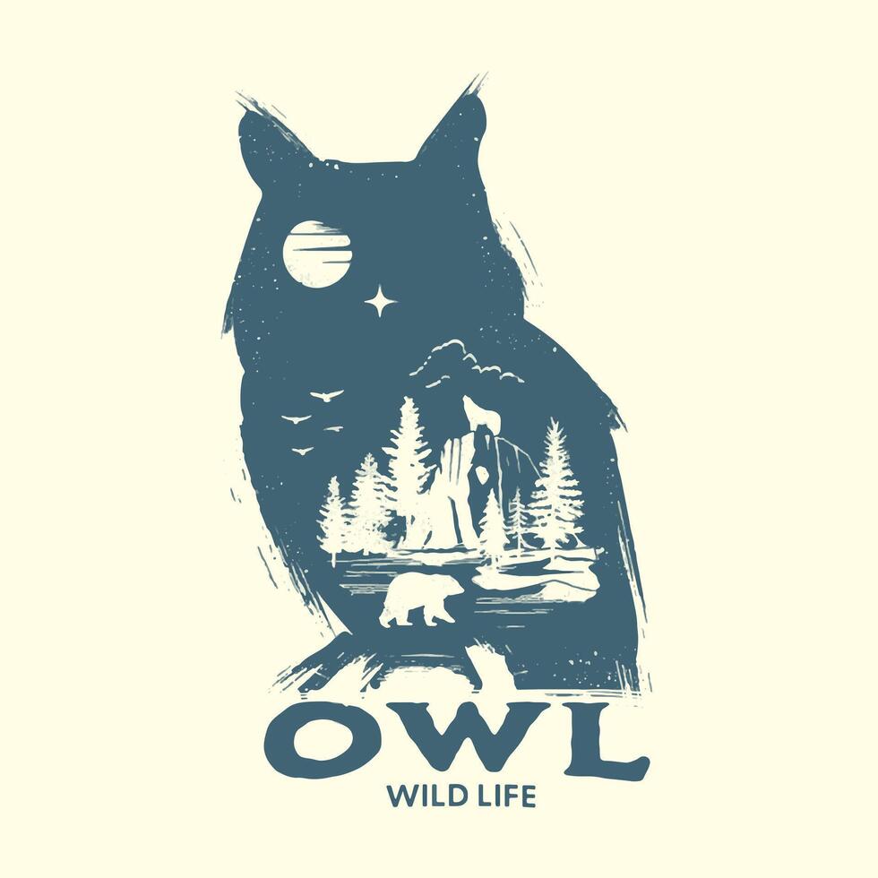 Owl - Wild Life Vector Art, Illustration and Graphic