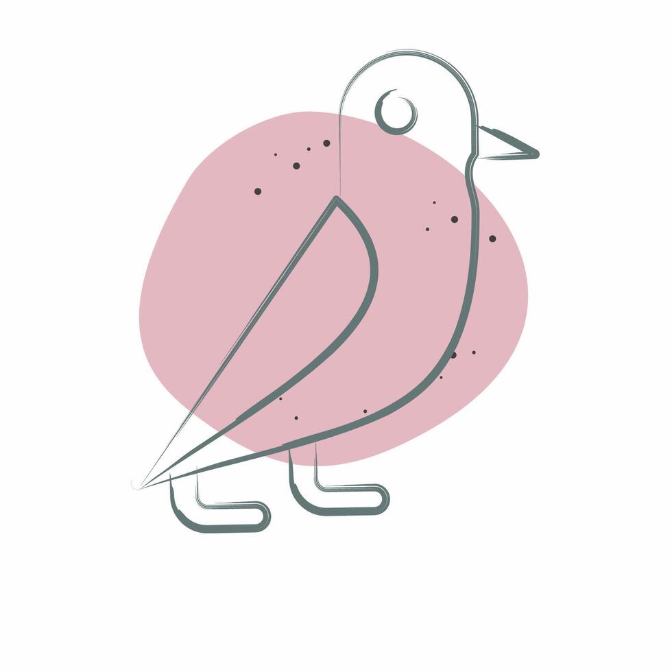 Icon Pigeon. related to Magic symbol. Color Spot Style. simple design editable. simple illustration vector