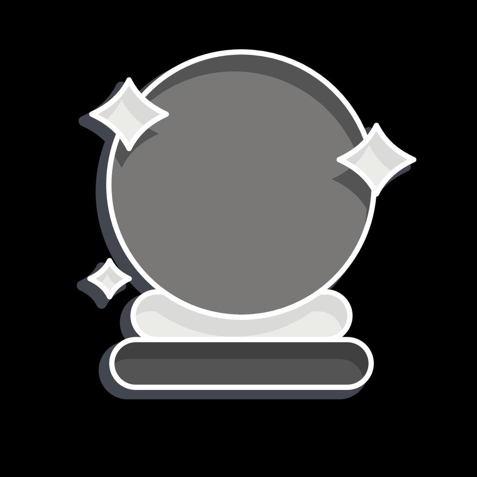 Icon Crystal Ball. related to Magic symbol. glossy style. simple design editable. simple illustration vector