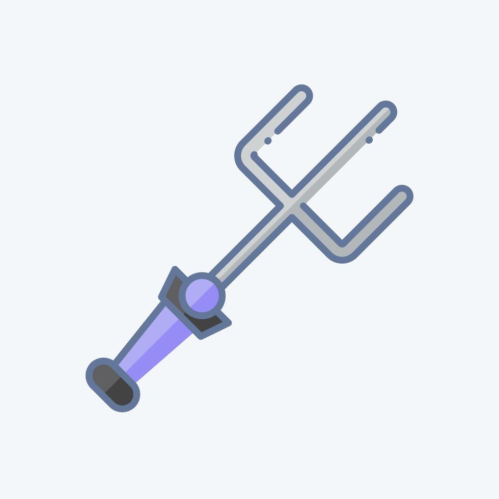 Icon Trident. related to Weapons symbol. doodle style. simple design editable. simple illustration vector