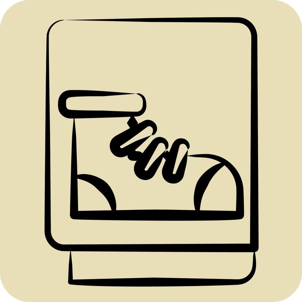 Icon Leather. related to Shoemaker symbol. hand drawn style. simple design editable. simple illustration vector