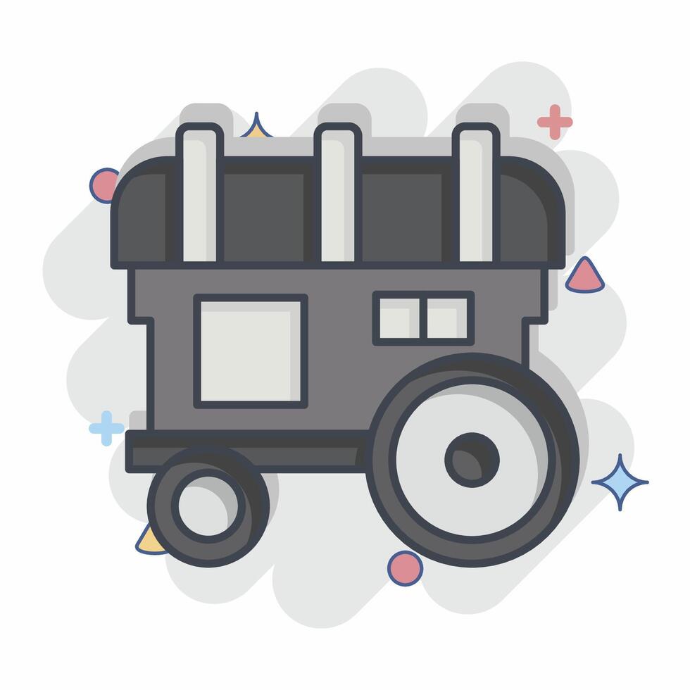 Icon Caravan. related to Medieval symbol. comic style. simple design editable. simple illustration vector