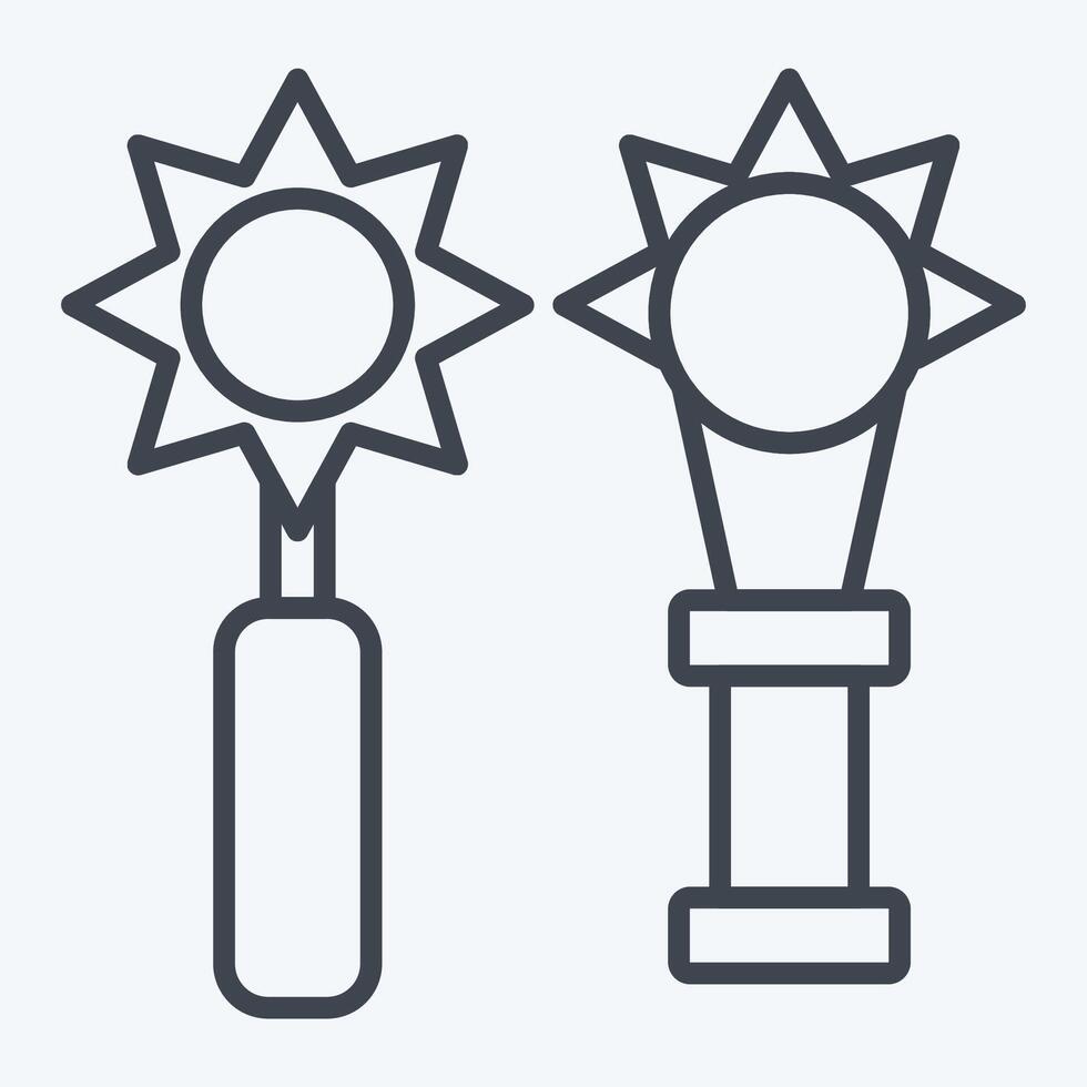 Icon Mace. related to Medieval symbol. line style. simple design editable. simple illustration vector