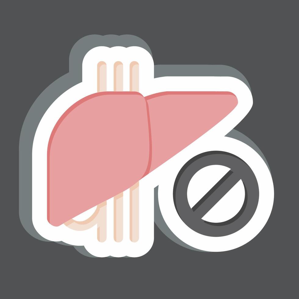 Sticker Dont Use. related to Hepatologist symbol. simple design editable. simple illustration vector