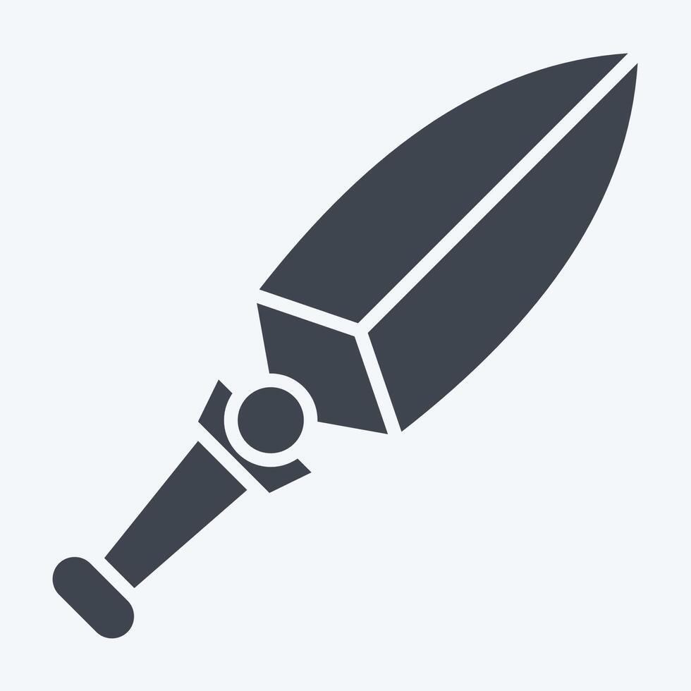 icono kunai relacionado a armas símbolo. glifo estilo. sencillo diseño editable. sencillo ilustración vector