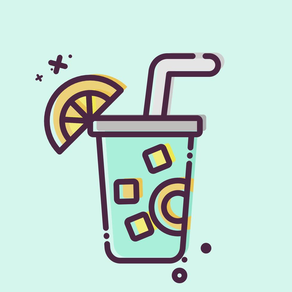 Icon Lemon. related to Vegan symbol. MBE style. simple design editable. simple illustration vector