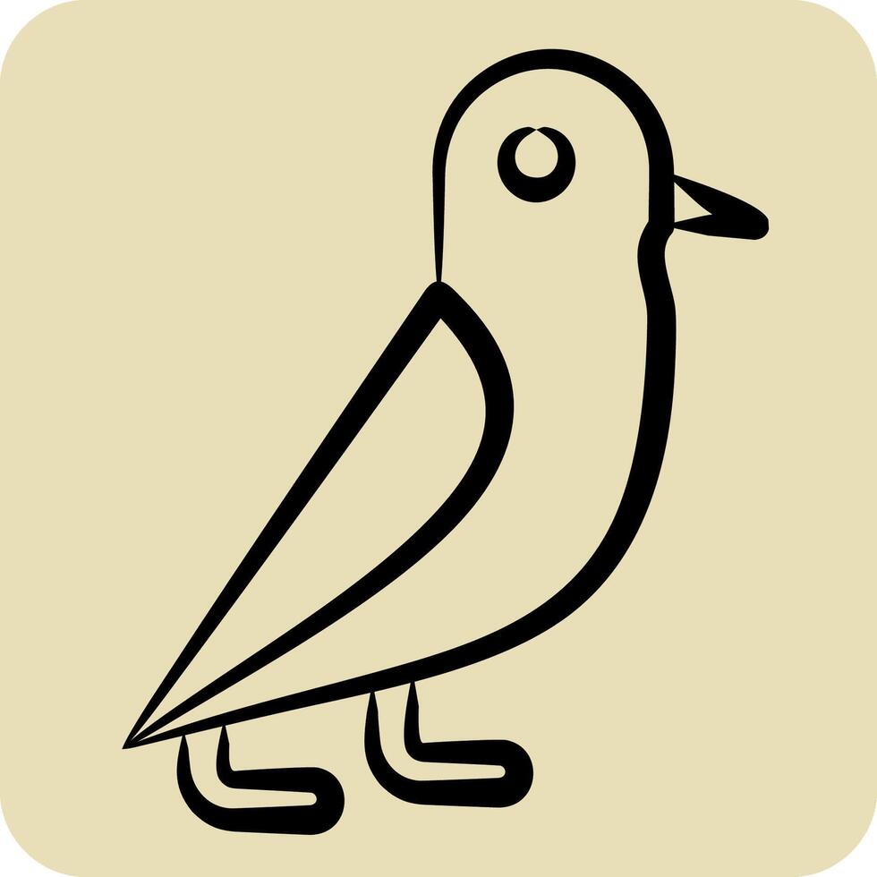 Icon Pigeon. related to Magic symbol. hand drawn style. simple design editable. simple illustration vector