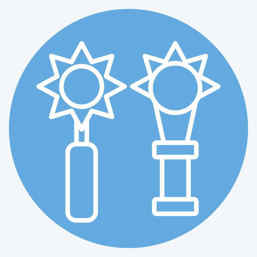 Icon Mace. related to Medieval symbol. blue eyes style. simple design editable. simple illustration vector
