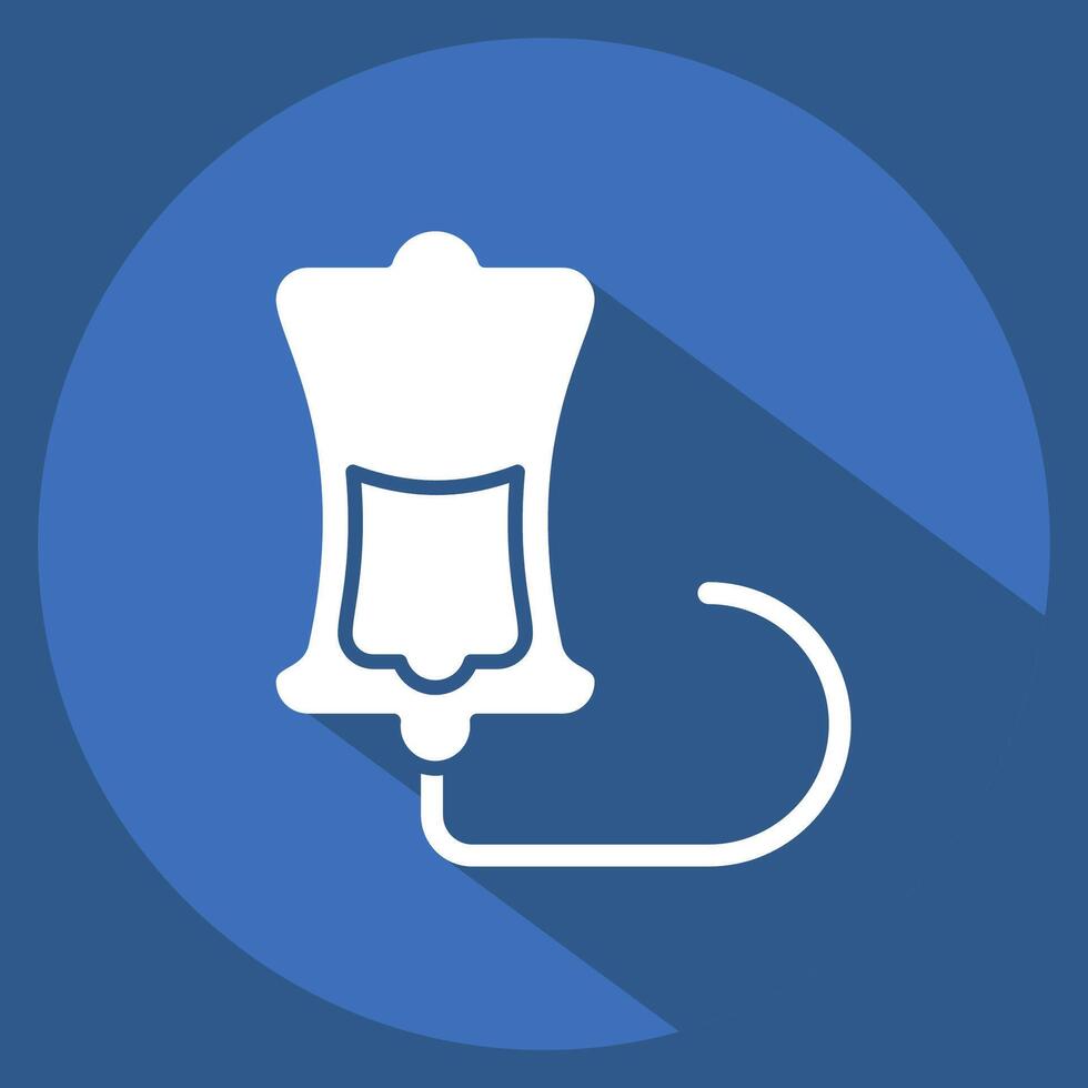 Icon Transfussion Kit. related to Hepatologist symbol. long shadow style. simple design editable. simple illustration vector