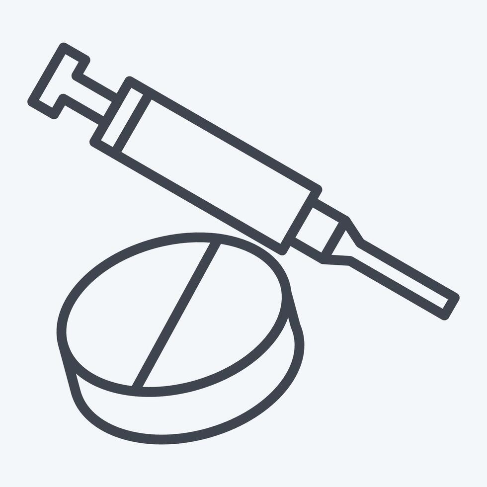 icono medicamentos relacionado a hepatólogo símbolo. línea estilo. sencillo diseño editable. sencillo ilustración vector
