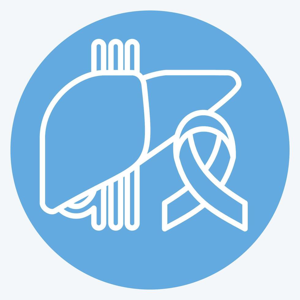 Icon Cancer. related to Hepatologist symbol. blue eyes style. simple design editable. simple illustration vector