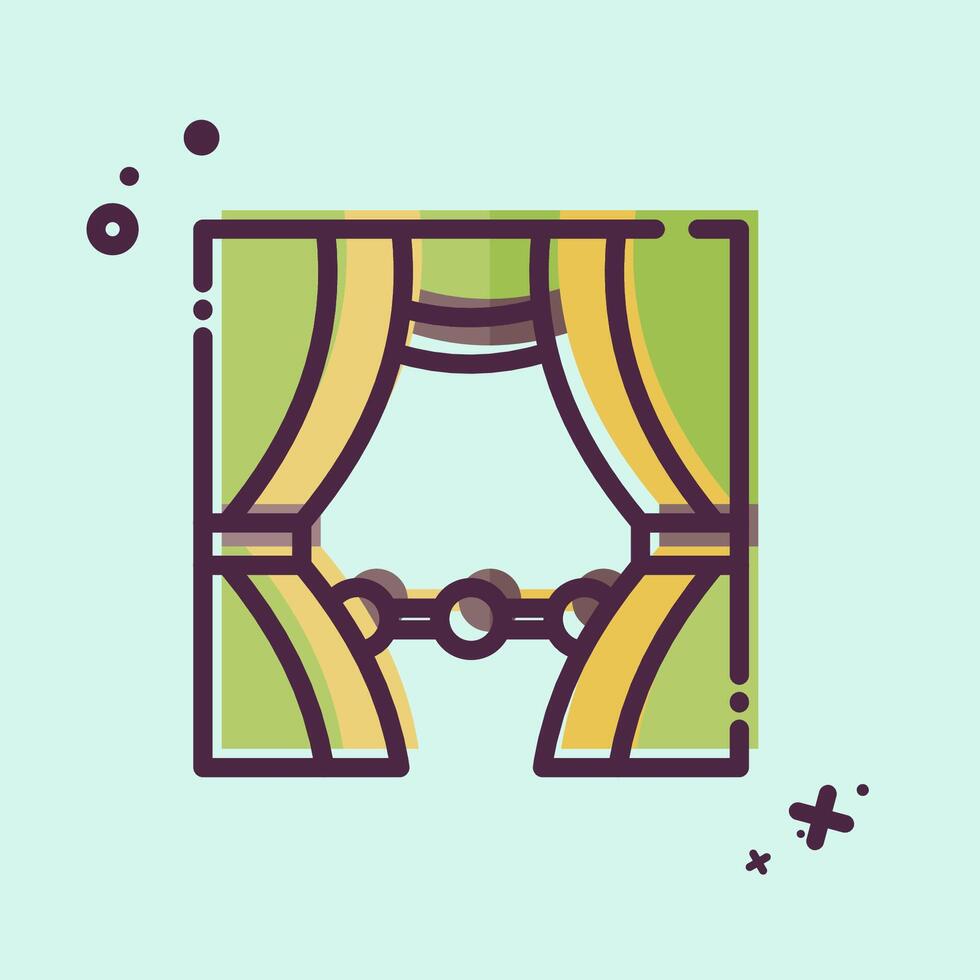 Icon Stage. related to Magic symbol. MBE style. simple design editable. simple illustration vector