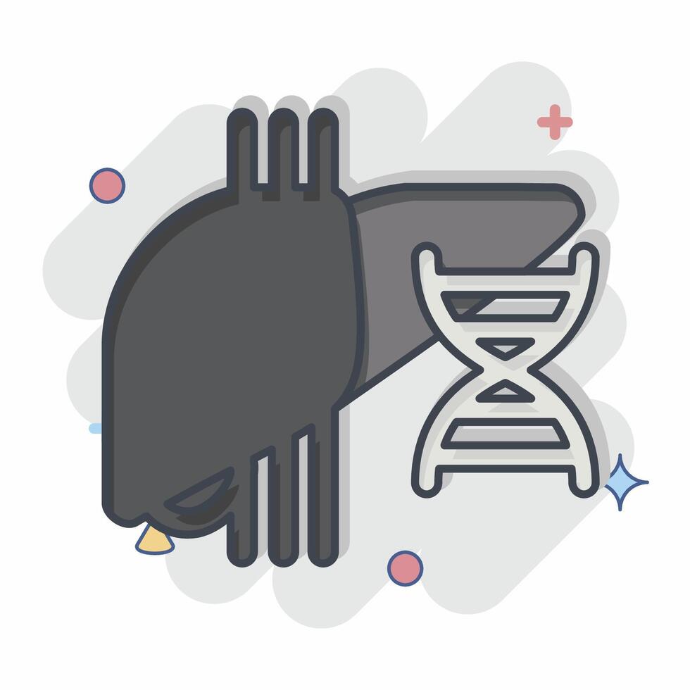 Icon Liver Cysts. related to Hepatologist symbol. comic style. simple design editable. simple illustration vector