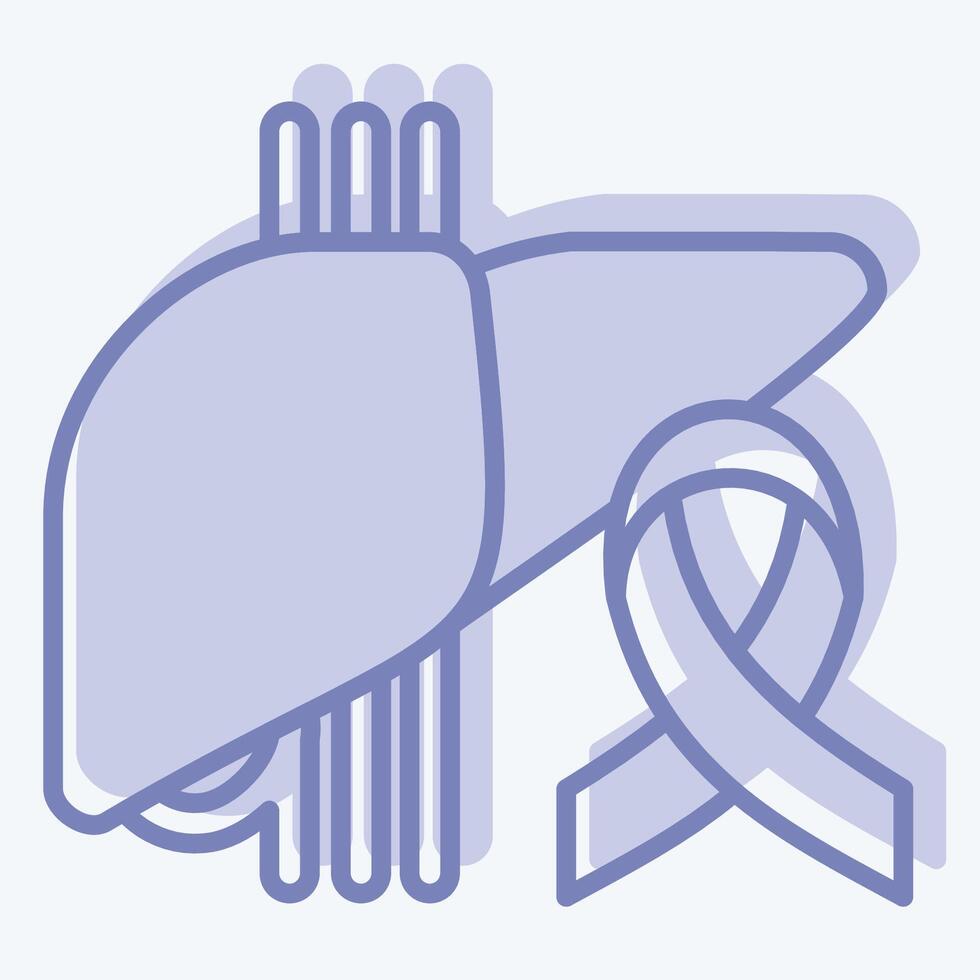 Icon Cancer. related to Hepatologist symbol. two tone style. simple design editable. simple illustration vector