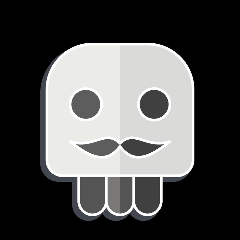 Icon Skull. related to Magic symbol. glossy style. simple design editable. simple illustration vector