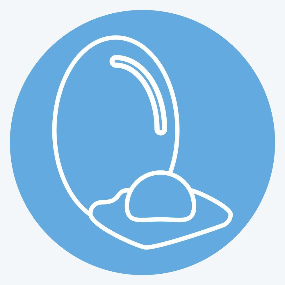 Icon Egg. related to Vegan symbol. blue eyes style. simple design editable. simple illustration vector