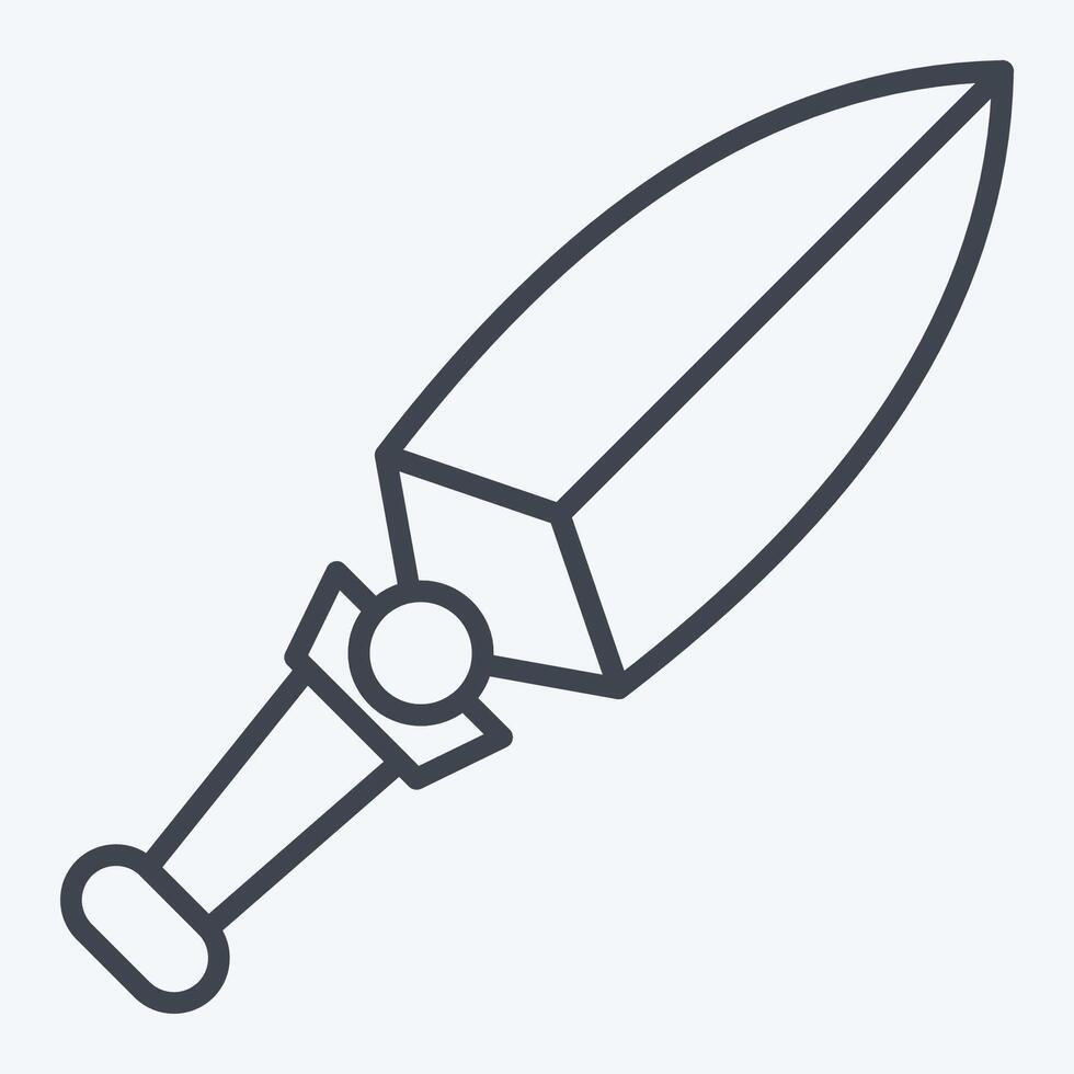 icono kunai relacionado a armas símbolo. línea estilo. sencillo diseño editable. sencillo ilustración vector