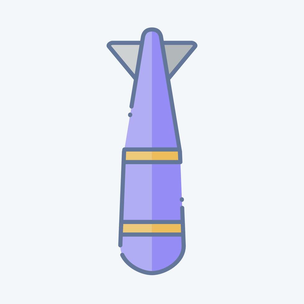 Icon Torpedo. related to Weapons symbol. doodle style. simple design editable. simple illustration vector