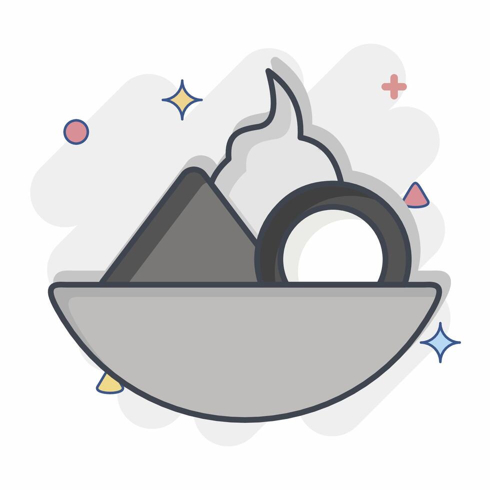 Icon Fruit Salad. related to Vegan symbol. comic style. simple design editable. simple illustration vector