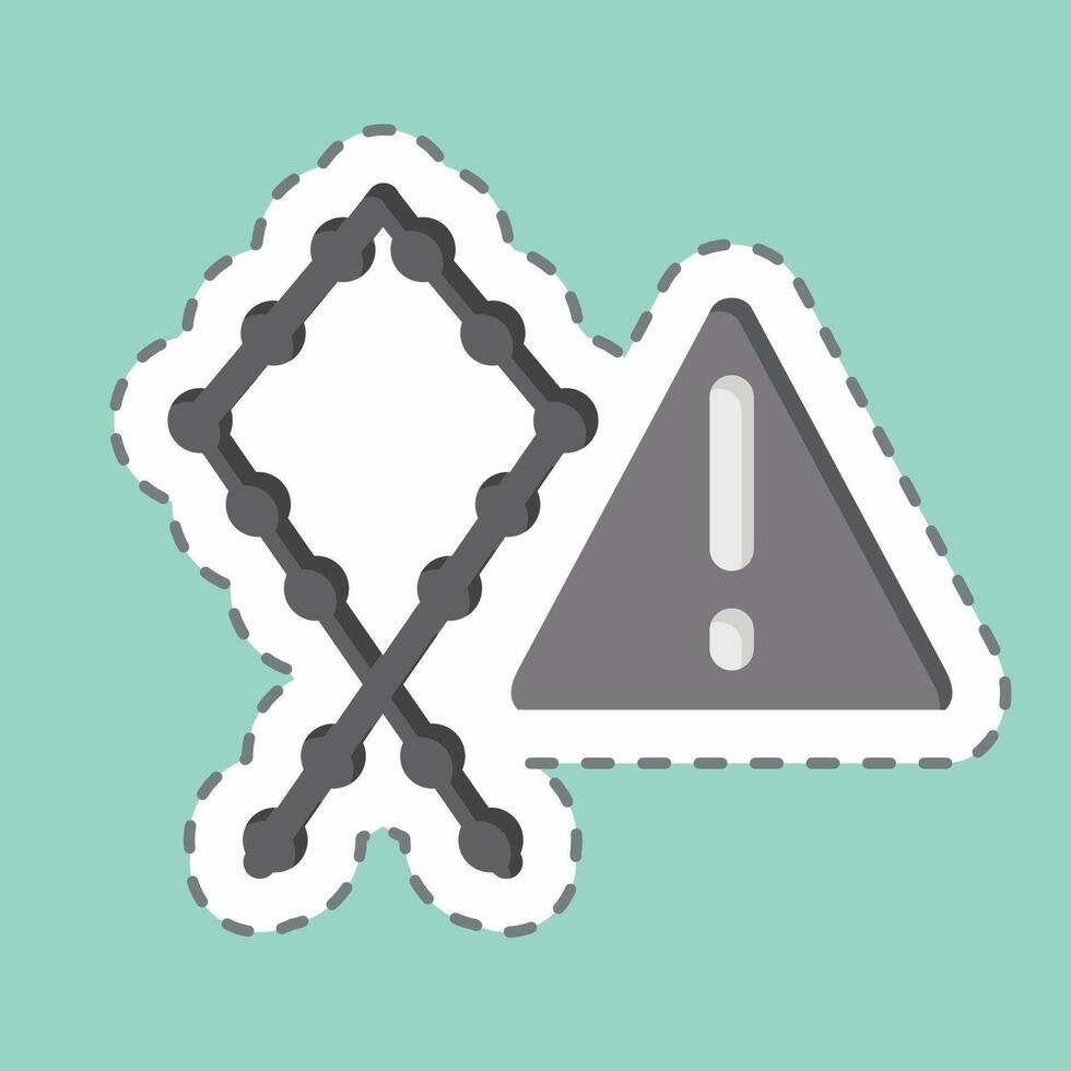 Sticker line cut Cysts. related to Hepatologist symbol. simple design editable. simple illustration vector